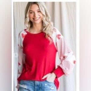 Valentines Heart sleeve top
